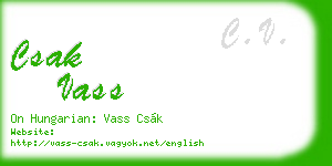 csak vass business card