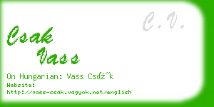 csak vass business card